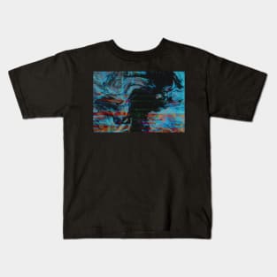 FLUID - Glitch Art Abstract Fluid Paint Kids T-Shirt